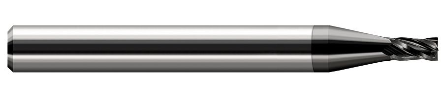 Picture of Harvey Tool 14055-C4 Dia 0.055 LOC 0.0820 OAL1.50 End Mill Standard Flute Standard Helix Carbide Diamond Single End Square Sharp